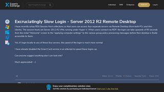 Excruciatingly Slow Login - Server 2012 R2 Remote Desktop