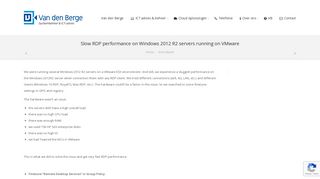 Slow RDP performance on Windows 2012 R2 servers running on ...