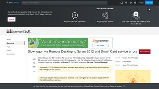 Slow logon via Remote Desktop to Server 2012 and Smart Card ...