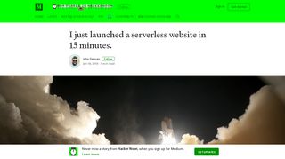 I just launched a serverless website in 15 minutes. - Hacker Noon