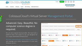 ColossusCloud's Cloud Virtual Server Management Portal