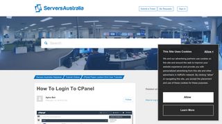 How to login to cPanel – Servers Australia Helpdesk