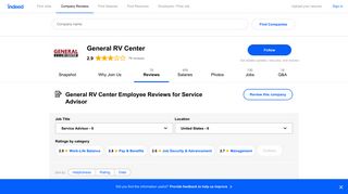 Working as a Service Advisor at General RV Center: Employee ...