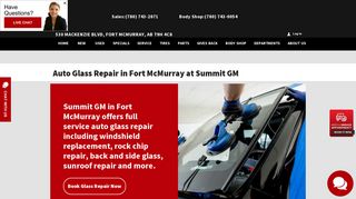 Auto Glass Repair in Fort McMurray | Summit Chevrolet GMC Buick