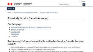 About My Service Canada Account - Canada.ca