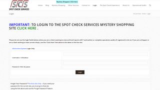 Login - Spot Check Services