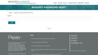 Request password reset - The Dignity Planner