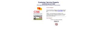 Customer Service Experts - Shopper Sign Up