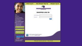 Shopper Log-In - Customer Experience Experts