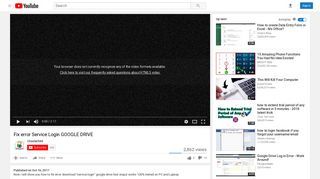 Fix error Service Login GOOGLE DRIVE - YouTube