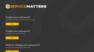 Forgot Your Username or Password? - ServiceMatters