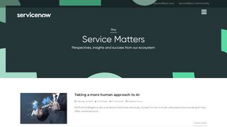 Service Matters - The ServiceNow Blog