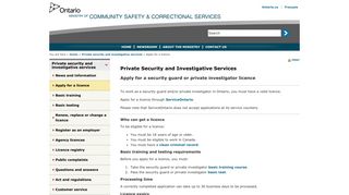 Apply for a licence | Ministry of Community Safety and ... - Ontario.ca