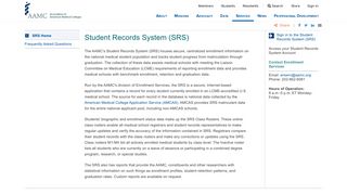 Student Records System (SRS) - Services - AAMC