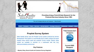 Sales Quality Group | Market Research for Financial Institutions