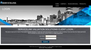 Login - Servicelink Valuation Solutions