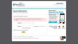 Log in to ServiceLive - Servicelive for Providers