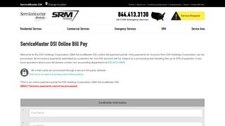 Online Bill Pay | ServiceMaster DSI | Customer Assistance