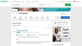 ServiceMaster - Check your paystubs | Glassdoor