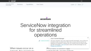 ACCENTURE ServiceNow integration - Cisco DevNet