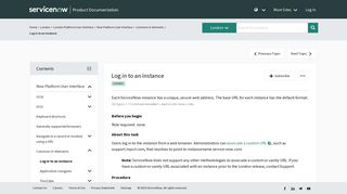 Log in to an instance - ServiceNow Product Documentation