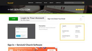 Welcome to My.serviceu.com - Sign In – ServiceU Church Software