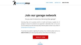 Nationwide Car Servicing | Join our garage network - Servicing Stop