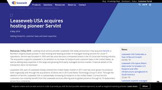 Leaseweb USA acquires hosting pioneer ServInt | Leaseweb