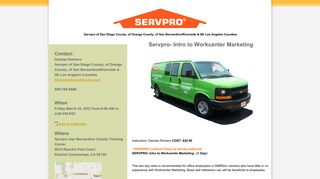 Servpro- Intro to Workcenter Marketing - Constant Contact