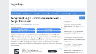 Servpronet Login – www.servpronet.com – Forgot Password | Login ...