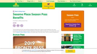 Sesame Place Season Pass Benefits – Season Pass Discounts ...