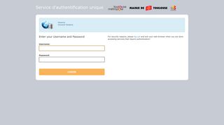 Login - Toulouse Métropole : Service d'authentification unique
