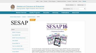 SESAP - American College of Surgeons