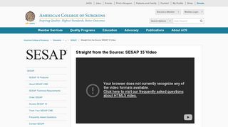 Straight from the Source: SESAP 15 Video