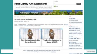 SESAP 15 now available online | HMH Library Announcements