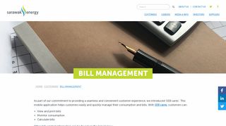Bill Management - Sarawak Energy