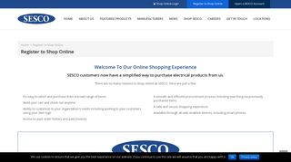 Register to Shop Online – Sesco