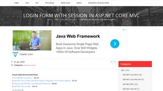 Login Form with Session in ASP.NET Core MVC - Learn Programming ...