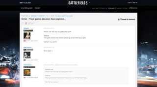 Error - Your game session has expired... - Battlelog - Battlefield