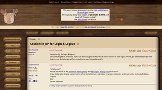 Session in JSP for Login & Logout (JSP forum at Coderanch)