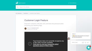 Customer Login Feature | Support - Setmore: Free Online Appointment ...