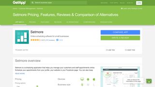 Setmore Pricing, Features, Reviews & Comparison of Alternatives ...