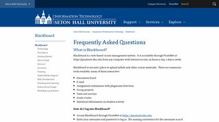 Frequently Asked Questions - Seton Hall University