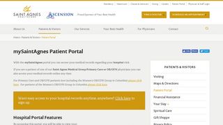 Patient Portal | Saint Agnes Healthcare - St. Agnes Hospital