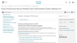 Configure VPN Access - Cisco