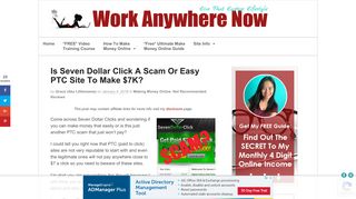 Is Seven Dollar Click A Scam Or Easy PTC Site To Make $7K? | Work ...