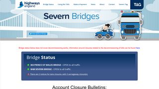 Account Closure Process - Severn Bridges