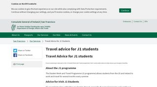 Travel Advice for J1 Students - Department of Foreign Affairs and Trade