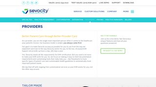 Providers - EHR – Sevocity Electronic Health Records | Custom EHR ...