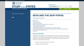 SEVIS and the SEVP Portal | Study in the States